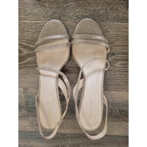 Pella Moda Women's Rooni Mid Heel Gold Strappy‎ Sandal size 11 Sparkly #7